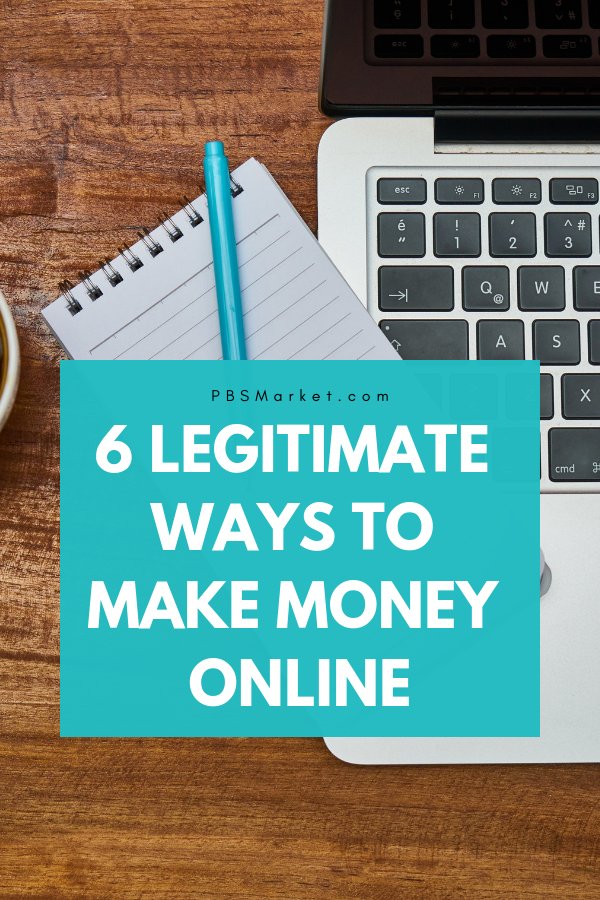 Making money online is possible. However, you have to be sure you are making extra money the right way. Learn 6 legitimate ways to make money online. Anyone can make extra cash using the internet. #makemoneyonline #makeextramoney #increaseincome