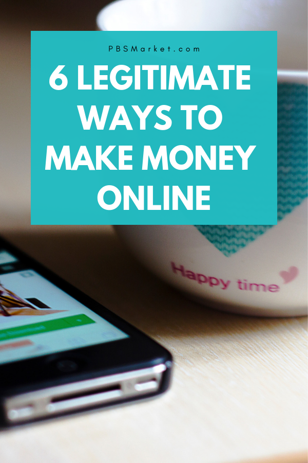 Making money online is possible. However, you have to be sure you are making extra money the right way. Learn 6 legitimate ways to make money online. Anyone can make extra cash using the internet. #makemoneyonline #makeextramoney #increaseincome