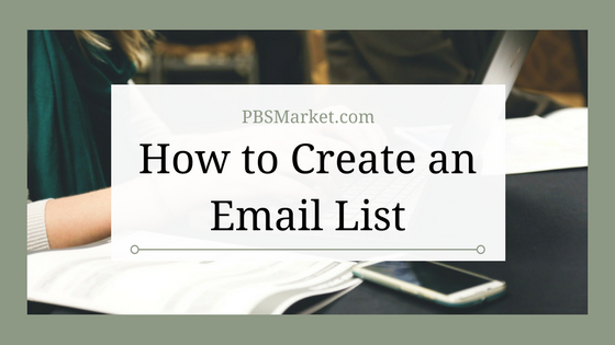 how to create an email list
