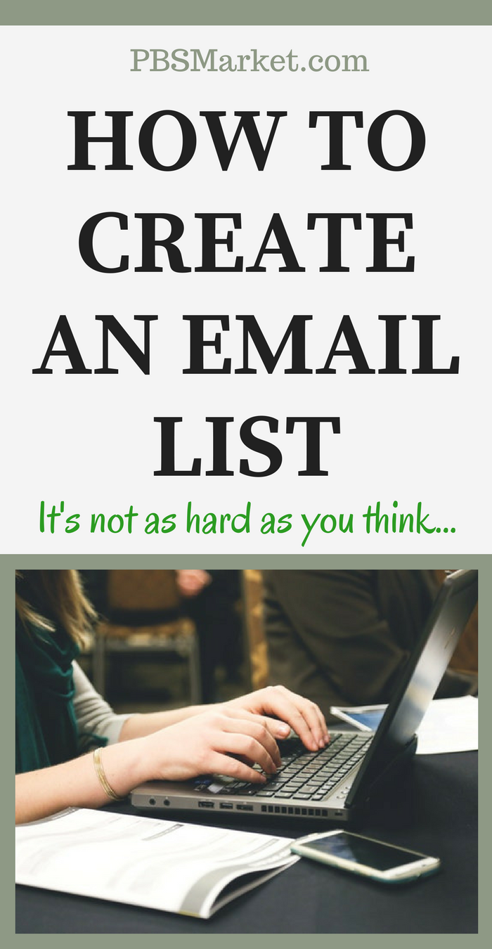 how to create an email list